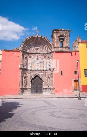 Paysage urbain ancien de l'Église de Notre-Dame de la Santé à San Miguel, Mexique Banque D'Images