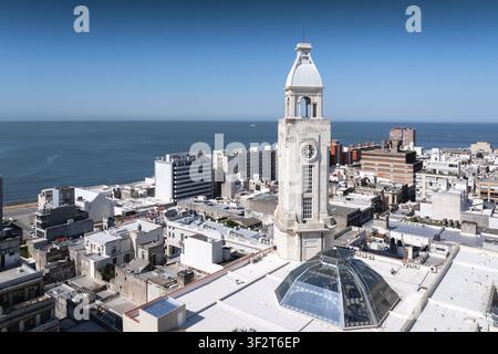 Vue aérienne de l'architecture de Montevideo, Uruguay Banque D'Images