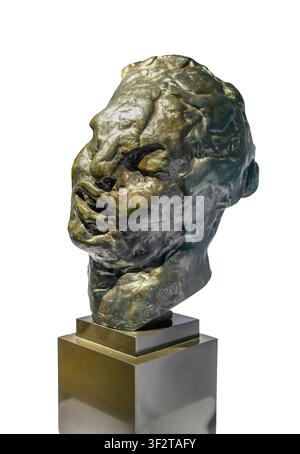 Auguste Rodin, N 1840 - D 1917, Tête de la Muse Tragique, Tête de la Muse Tragique, 1891/97. Bronze 30 - 19 - 24 cm. Banque D'Images