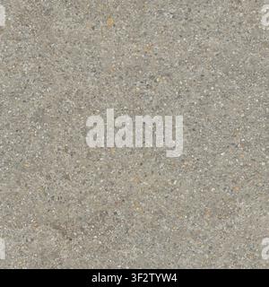Une vue de dessus sur du béton à gravier exposé, mettant en valeur la texture rugueuse des galets et du ciment. Banque D'Images