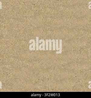 Une vue de dessus d'une surface de sable beige clair mélangée à de petites particules de gravier. Banque D'Images