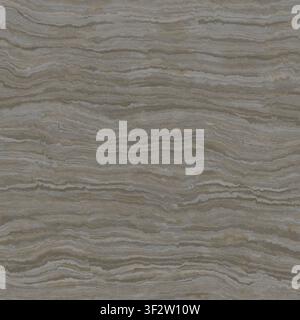Une texture de travertin gris-taupe avec un bandage horizontal dense et rythmique. Banque D'Images