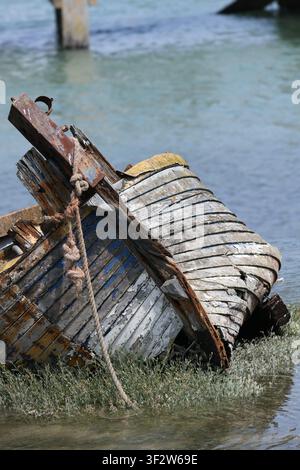 Ancien bateau coulé Banque D'Images