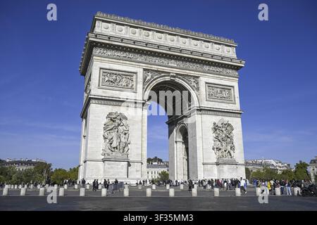 Arc de Triomphe, Arc de Triomphe, Paris, région Île-de-France, France Banque D'Images