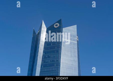Le siège de la Frost Bank est situé dans la Frost Tower dans le centre-ville de San Antonio, TX, États-Unis. Banque D'Images