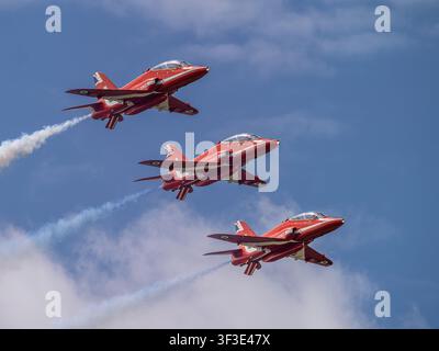 Red Arrows, British Aerospace Hawk TA/T1As, Équipe d'acrobatie de la Royal Air Force Banque D'Images