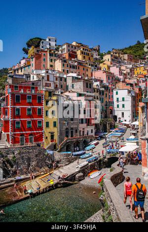 Italie Ligurie - Cinque Terre Riomaggiore Banque D'Images