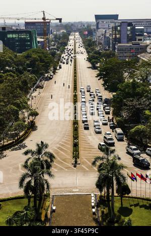 Vue de la ville, belle photo numérique, prise au Laos, Asie Banque D'Images