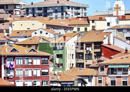 Maisons colorées à Burano en Italie, photo en fond, image numérique Banque D'Images
