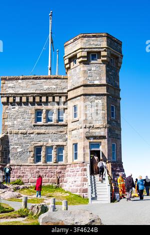 Tour Cabot située sur Signal Hill à St. John's Newfoundland construite entre 1897 et 1900 pour commémorer le 400e anniversaire du voyage de John Cabot Banque D'Images