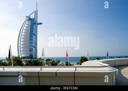 Dubaï, sur le célèbre hôtel Burj Al Arab de luxe Banque D'Images