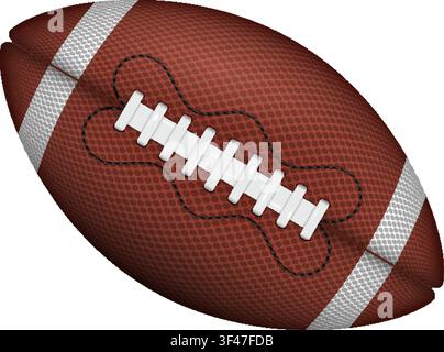 Ballon de football américain. icône réaliste. vue avant du ballon de rugby américain. illustration vectorielle isolée sur fond transparent Illustration de Vecteur