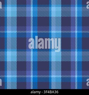 Motif écossais bleu sans couture. Motif à carreaux vectoriels en tartan, texture de tissu écossais pour nappe, chemise en flanelle, papier cadeau, couverture, textile Illustration de Vecteur