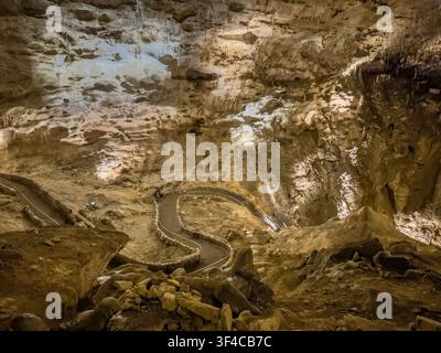 Grande Salle, Parc national des grottes de Carlsbad, Nouveau-Mexique. Banque D'Images