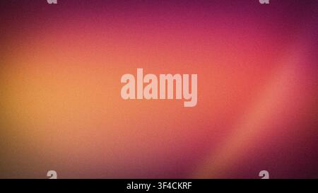 Ce fond abstrait en 4K présente un dégradé fluide de rouge, orange et violet avec une texture granuleuse. Idéal comme fond d'écran ou bannière sur le thème de la technologie Banque D'Images
