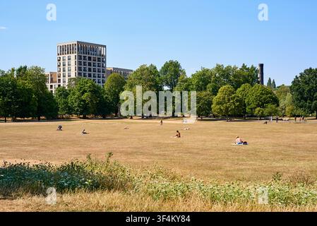 Clissold Park, Stoke Newington, Londres UK, pendant la canicule du 29 juillet 2026 Banque D'Images