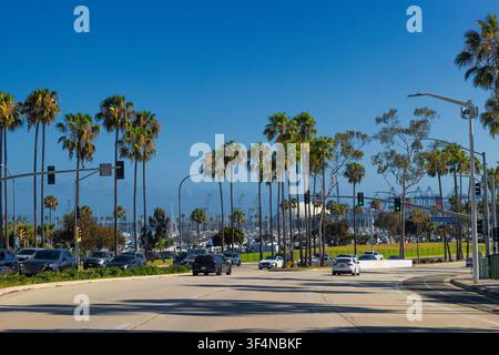 Long Beach, Californie, États-Unis - 29 juin 2026 : Shoreline Drive fait partie du circuit de l'Acura Grand Prix de Long Beach. Banque D'Images
