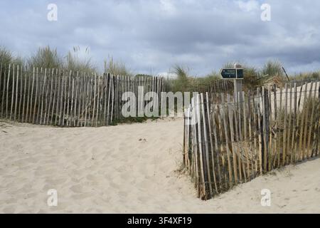 Plage dorée de Camber Sands Banque D'Images