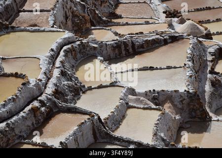 Mine de sel de Maras, Carretera a Maras, Maras 08655, Pérou, dans la province d'Urubamba de la région de Cusco. Banque D'Images