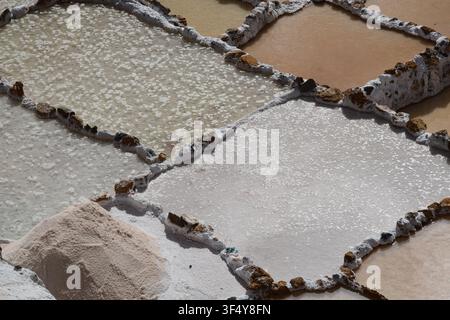 Mine de sel de Maras, Carretera a Maras, Maras 08655, Pérou, dans la province d'Urubamba de la région de Cusco. Banque D'Images
