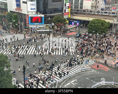 SHIBUYA SCRAMBLE CROSSING TOKYO Banque D'Images
