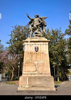 Mexico City, CDMX, Mexique : 17 février 2025 : Monument de Beethoven dans le parc Banque D'Images