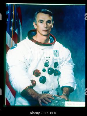 Astronautes américains et soviétiques, y compris Eugene Cernan, en relation avec les missions Gemini 9, Apollo 10 et Apollo 17. Banque D'Images