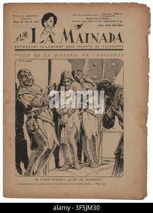 Espagne. Couverture du magazine pour enfants La Mainada, édité à Barcelone, année 1918. Banque D'Images