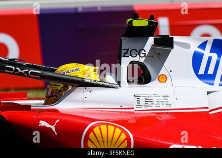 Hongrie, Budapest, 25 juillet 2026, Lewis Hamilton, Ferrari, pendant la journée de qualification du Grand Prix de Hongrie de Formule 1 au Hungaroring, Copyri Banque D'Images