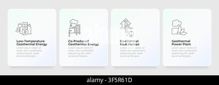 Disposition de cartes de fonctionnalités pour les applications d'énergie propre renouvelable Illustration de Vecteur