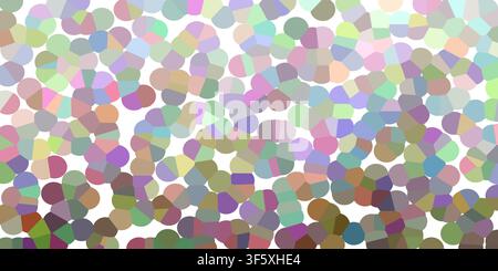 Un motif mosaïque abstrait présentant un mélange de tons terreux et atténués, incluant des nuances de brun, vert, violet et rose doux en disposition circulaire Banque D'Images