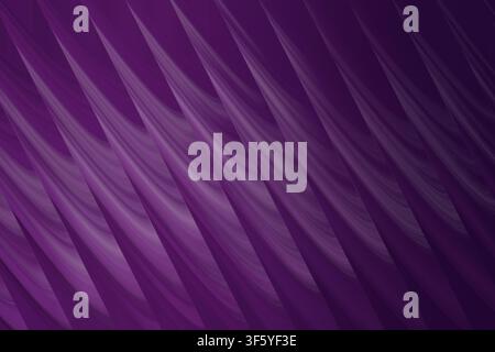 Un fond abstrait haute résolution présentant des structures lisses et diagonales en forme de vagues dans des nuances variées de violet profond. Banque D'Images