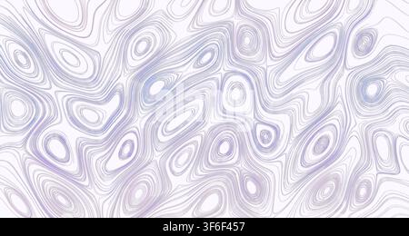 Un rendu à vue unique captivant présentant des motifs doux et tourbillonnants dans des nuances de violet et de violet sur un fond blanc immaculé. Banque D'Images