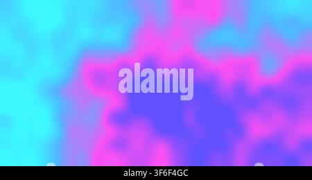 Un rendu de vue unique envoûtant mettant en vedette un champ de couleur plasma néon avec des teintes variant doucement et des tons froids sur un fond sombre. Banque D'Images