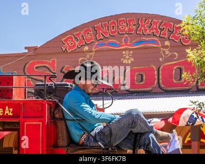 La vieille ville de l’Ouest de Tombstone Arizona aux États-Unis, connue comme "La ville trop dure pour mourir." Banque D'Images