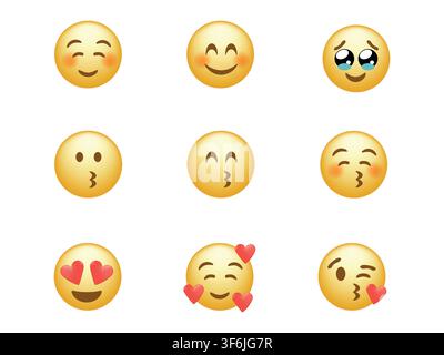 Vinnitsiya. Ukraine. 02. 03. 2025 : Ensemble d'icônes Emoji. Mains. Collection de sourires. Réseaux sociaux. Émotions. Emoticons Emojis adorables ensemble d'icônes vectorielles grandes. Yell Illustration de Vecteur