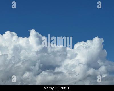 Des cumulus dans le ciel bleu Banque D'Images