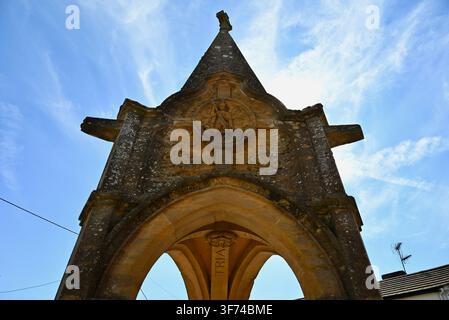 North Curry, un petit village anglais dans le Somerset, en Grande-Bretagne, monument de la Première Guerre mondiale Banque D'Images