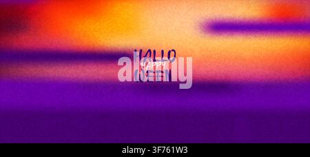 Un fond d'Halloween moderne et abstrait présentant un gradient riche et texturé qui combine des teintes orange vives et violet foncé. Un fond festif wi Illustration de Vecteur