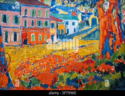 La Machine Restaurant à Bougivall, une peinture de Maurice de Vlaminck Banque D'Images