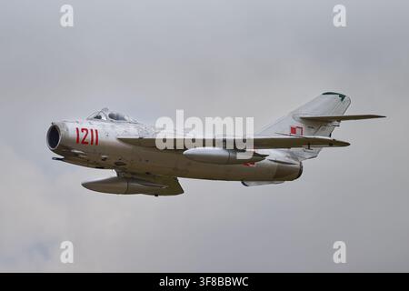 FUBAR Aviation MIG17F lors du spectacle aérien estival du musée de la guerre impériale à Duxford en 2026 Banque D'Images