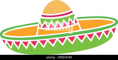 Chapeau Sombrero illustré fichier vectoriel isolé Illustration de Vecteur