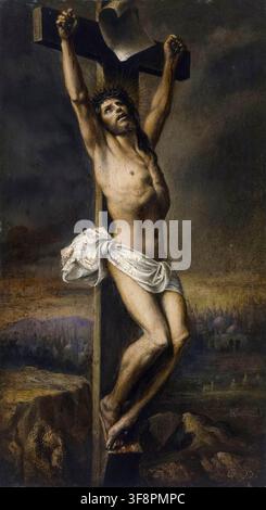 Christ sur la croix, peinture à l'huile sur toile par Gustave Doré, 1850-1883 Banque D'Images