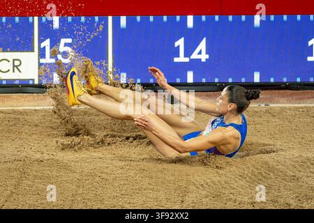 Birmingham, Angleterre. 13 août 2026 Ivana Spanovic, Équipe de Serbie, Triple saut femmes Crédit : Ian Stephen / Alamy Live News Banque D'Images