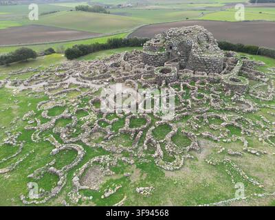 Le site archéologique préhistorique de Su Nuraxi di Barumini en Sardaigne (Italie) Banque D'Images