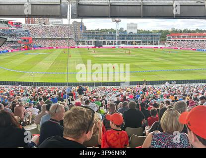 Le tournoi de cricket The Hundred à Edgbaston, Birmingham, Royaume-Uni Banque D'Images