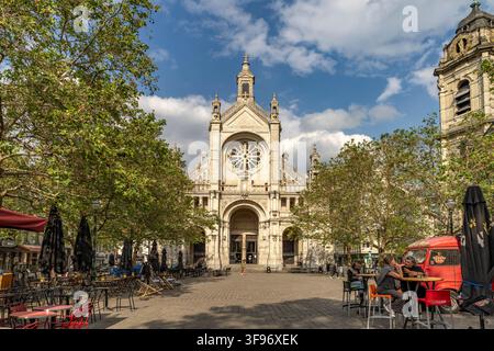L'église Sainte-Catherine à Bruxelles, Belgique Banque D'Images