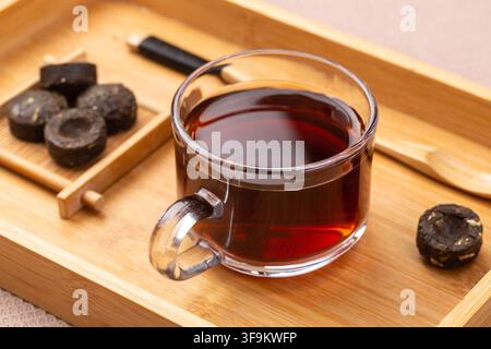 Ingrédient de boisson de thé fermenté Pu Erh Mini Tuocha Banque D'Images