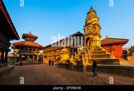 Place du Durbar de Bhaktapur et temples historiques au Népal Banque D'Images