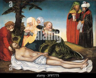 Lamentation du Christ 1518 Lucas Cranach l'Ancien - Collection Schorr Banque D'Images